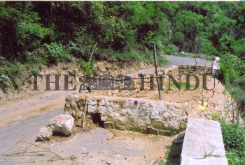 The Damaged Road Near The 33rd Hairpin Bend In Kolli Hills In