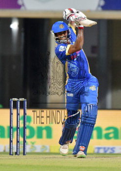 Siechem Madurai Panthers batsman Arun Karthik, who scored 39 runs against  Chepauk Super Gillies