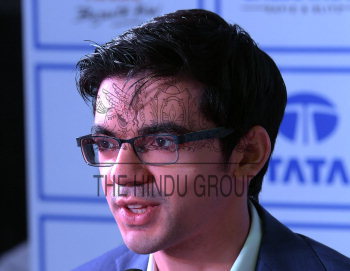 Anish Giri of Netherland, during the 'Tata Steel Chess India Tour-Rapid &  Blitz