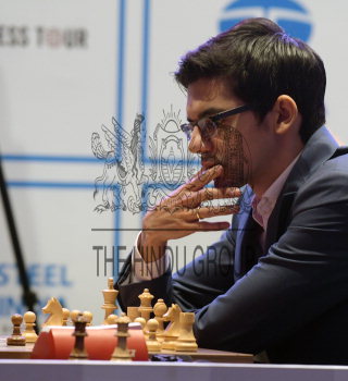 Anish Giri of Netherland, during the 'Tata Steel Chess India Tour-Rapid &  Blitz